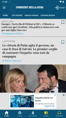 Corriere della Sera android App screenshot 1